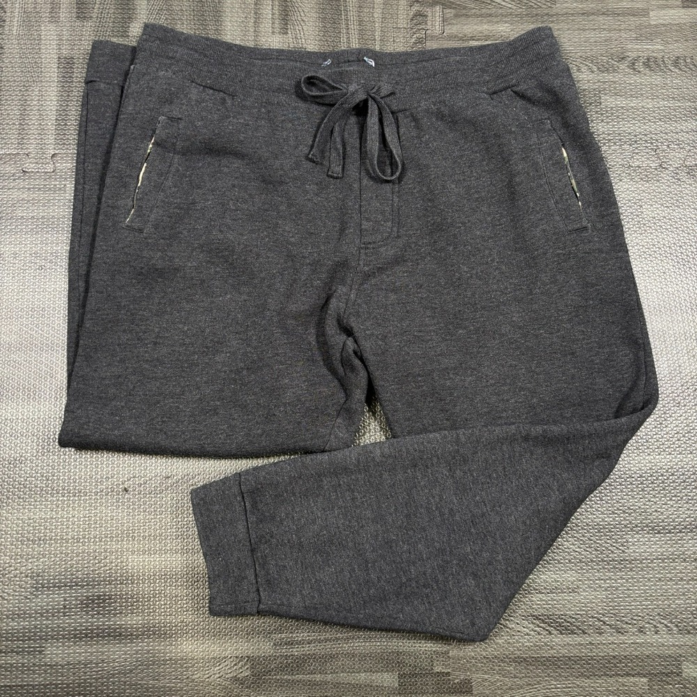 Burlebo Pants Mens XL Gray Cotton Fleece Jogger Classic Drawstrings Pockets
